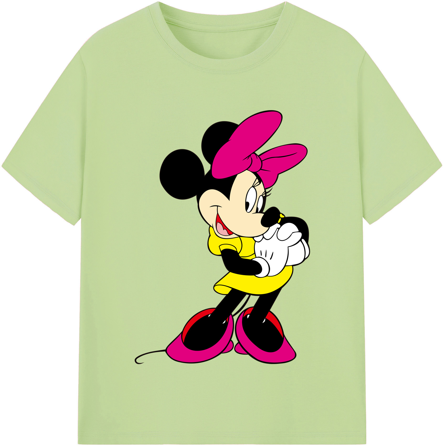 （画像用） ミッキーマウス Mickey Mouse 綿100％半袖Tシャツ（フロントプリント）